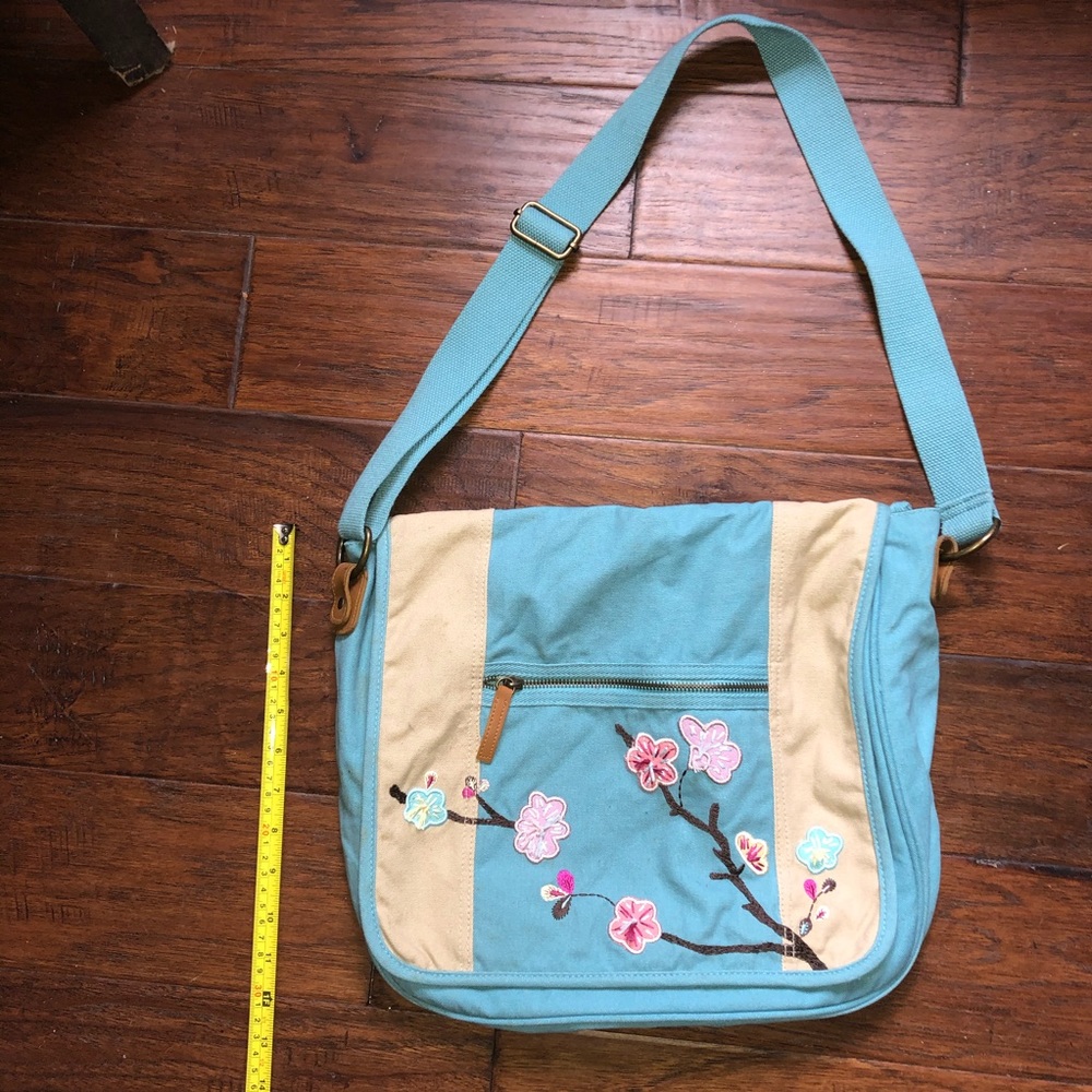 Boho Flower Embroidered Messenger Bag